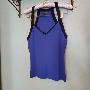 Royal Blue & Black Colorblock Tank